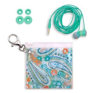 Vera Bradley Patterned Earbuds with Pouch